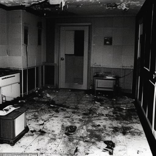 Eerie Abandoned Lab in a Gory Horror Style