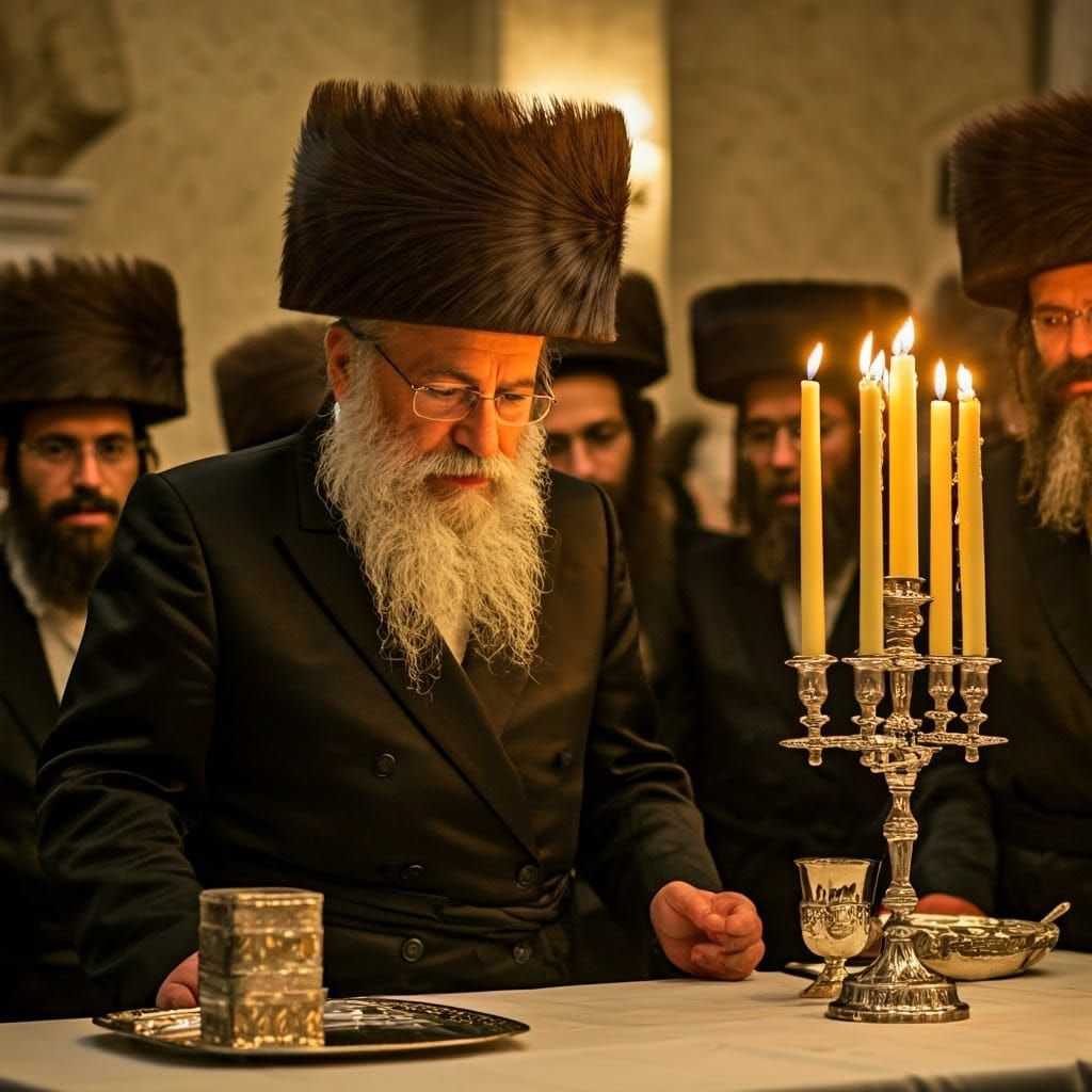 Warm Light Illuminates Hasidic Rebbe's Havdalah Ceremony in ...