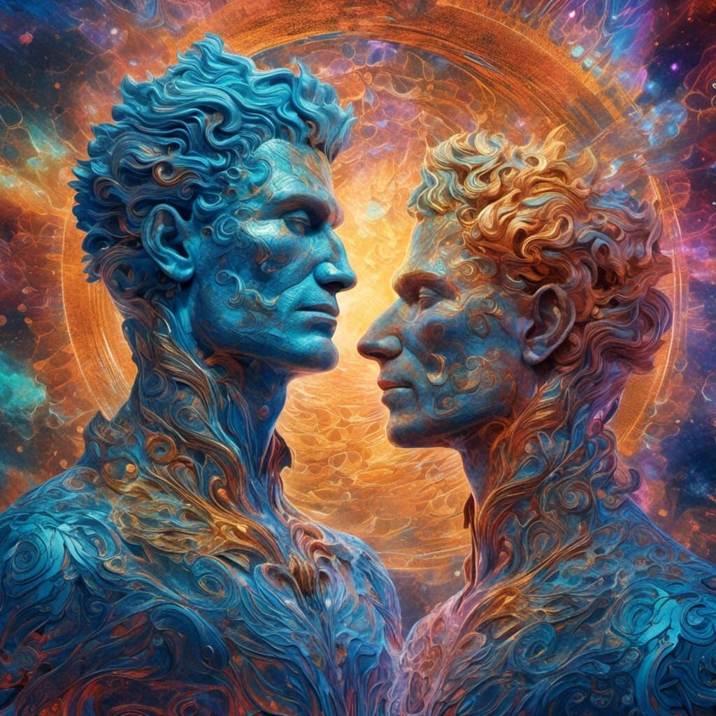 Tantric Massage: Man to Man, Astral Illustration