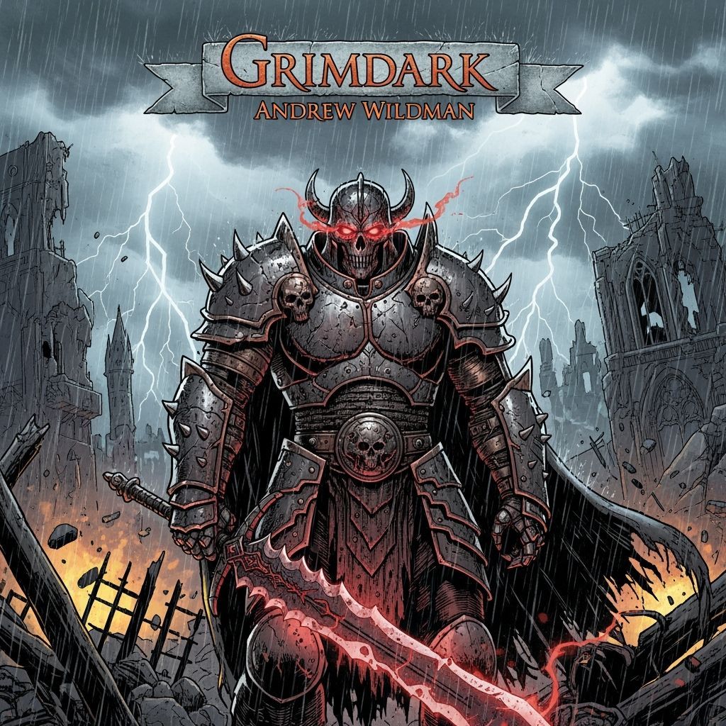 Grimdark Illustration with Bold Line Work