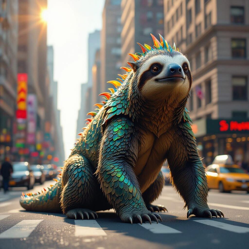 Sloth Dragon Hybrid in NYC