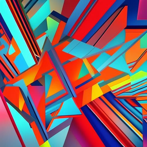 Geometric Fauvism: Receding Slices of Color and Light