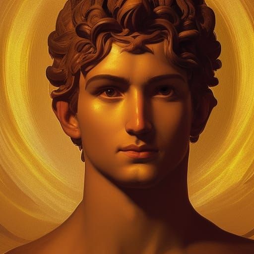 Apollo, God of Sunlight: Hyperdetailed Portrait