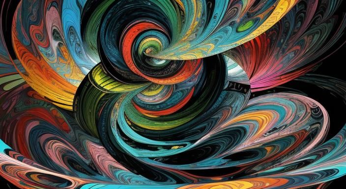 Kaleidoscopic Garden River in Pop Art Style