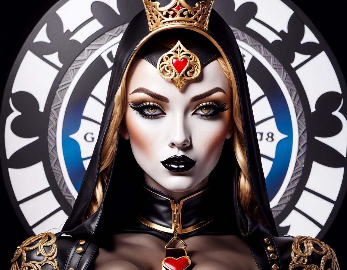 Ace of Clubs Pinup Girl in Hyperrealistic Style