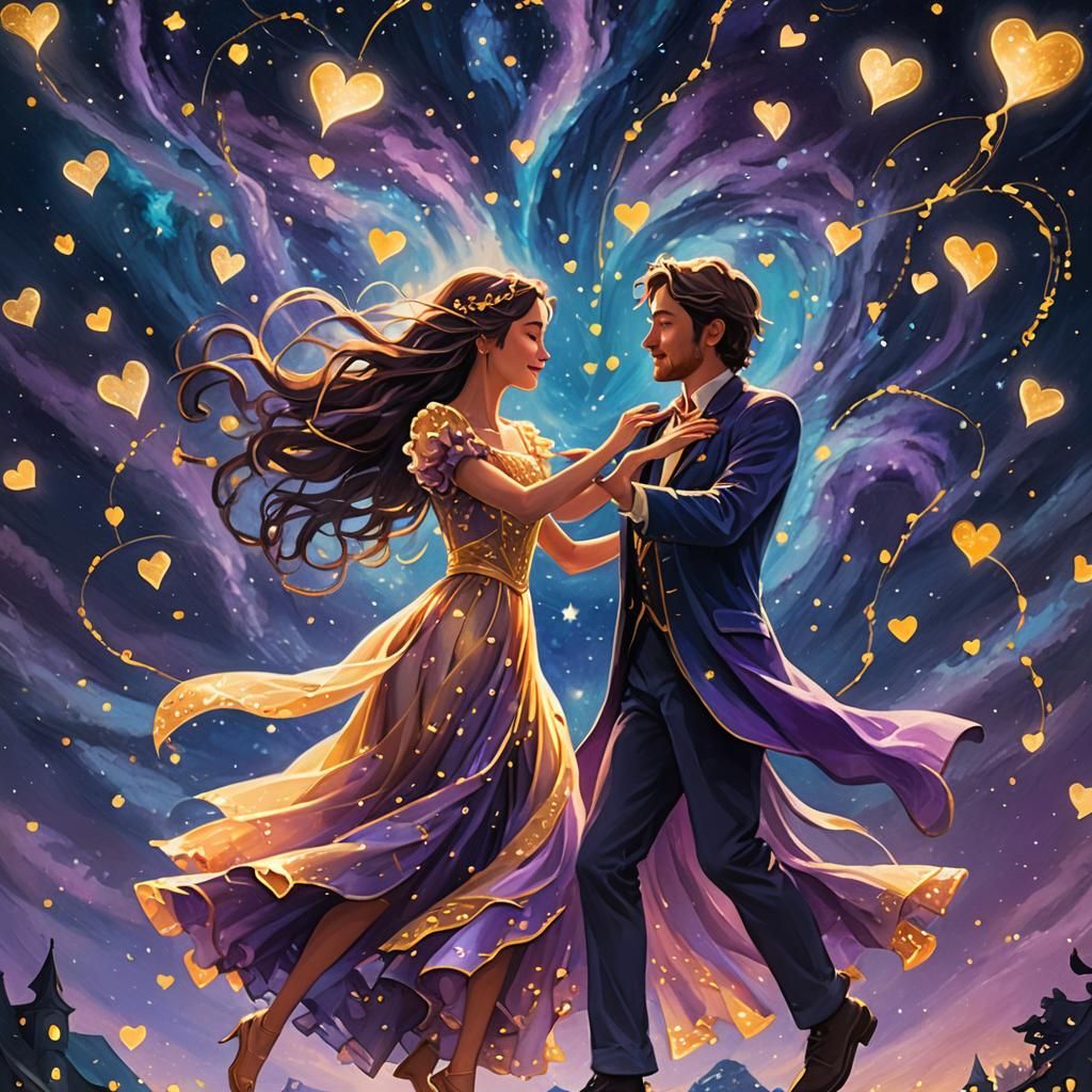 Entwined Hearts Dancing Under the Stars
