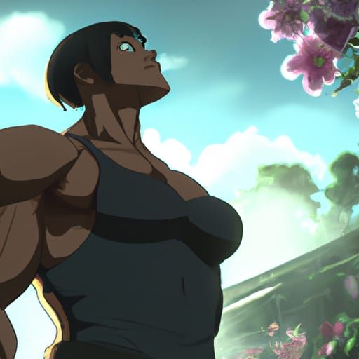 Muscular Anime Mom: Studio Ghibli Key Visual