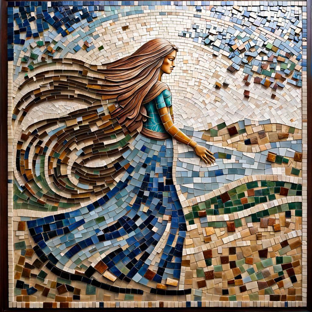 A Woman Reclaims Memories in a Vibrant Tile Mosaic Artwork