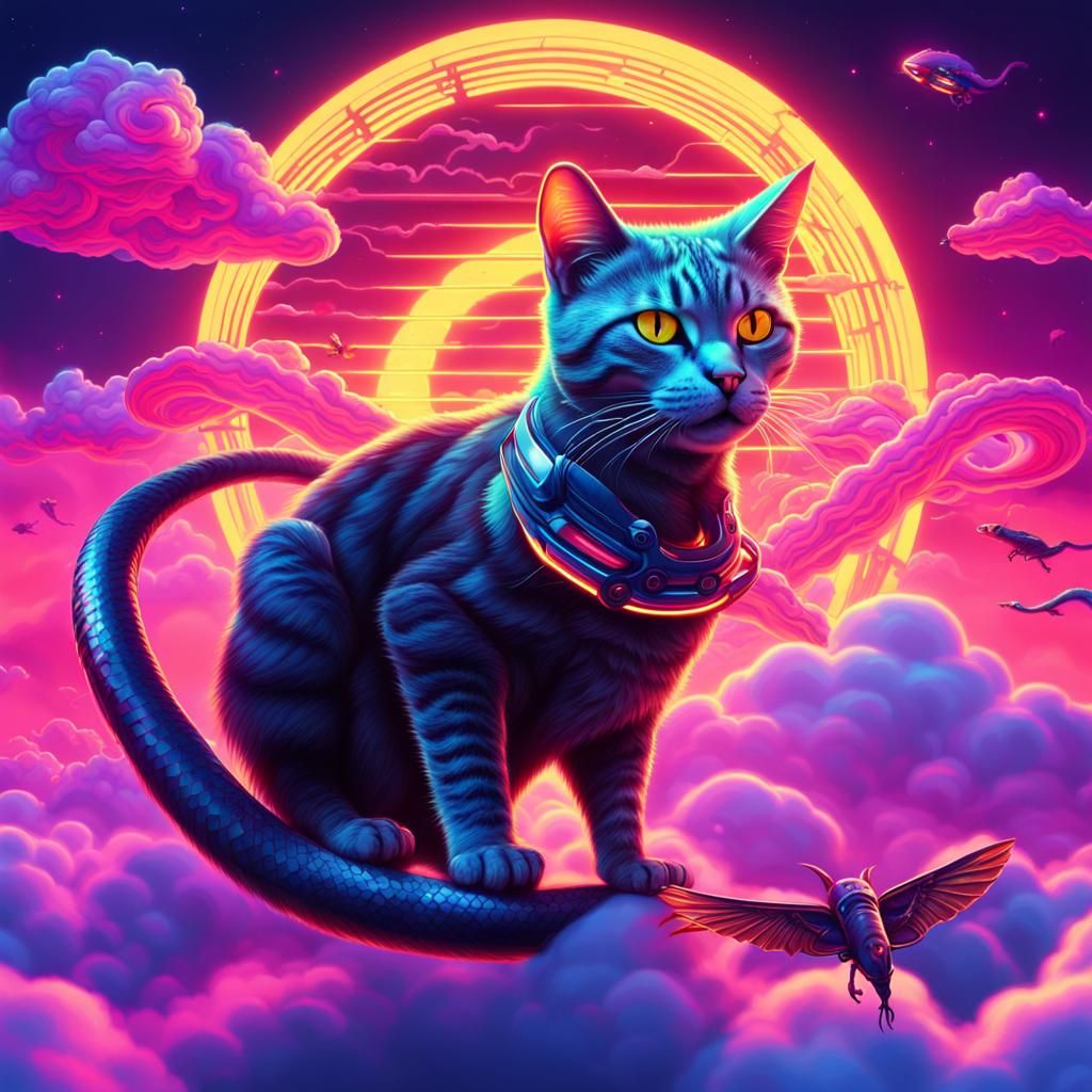 Surreal Cat and Snake Cause Nuclear Fusion