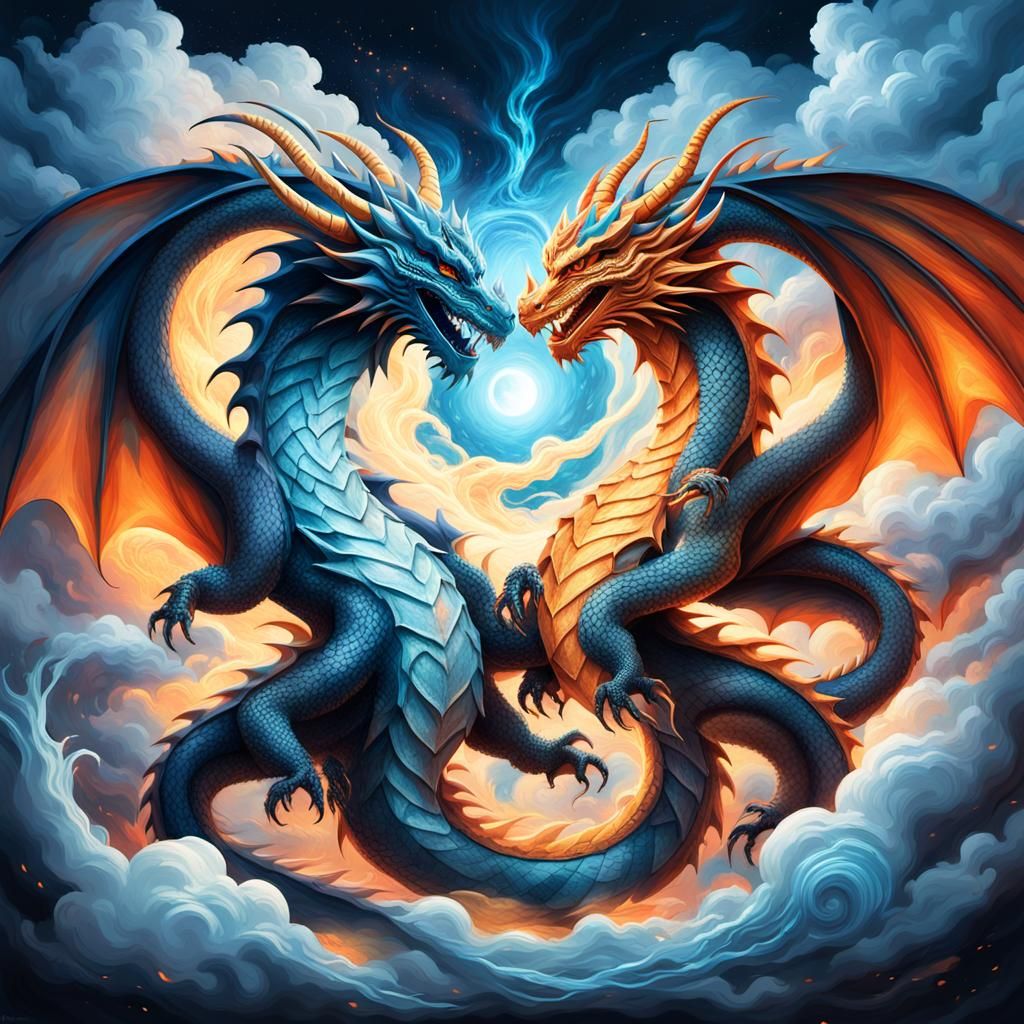 Dragons in Harmony: A Mystical Balance