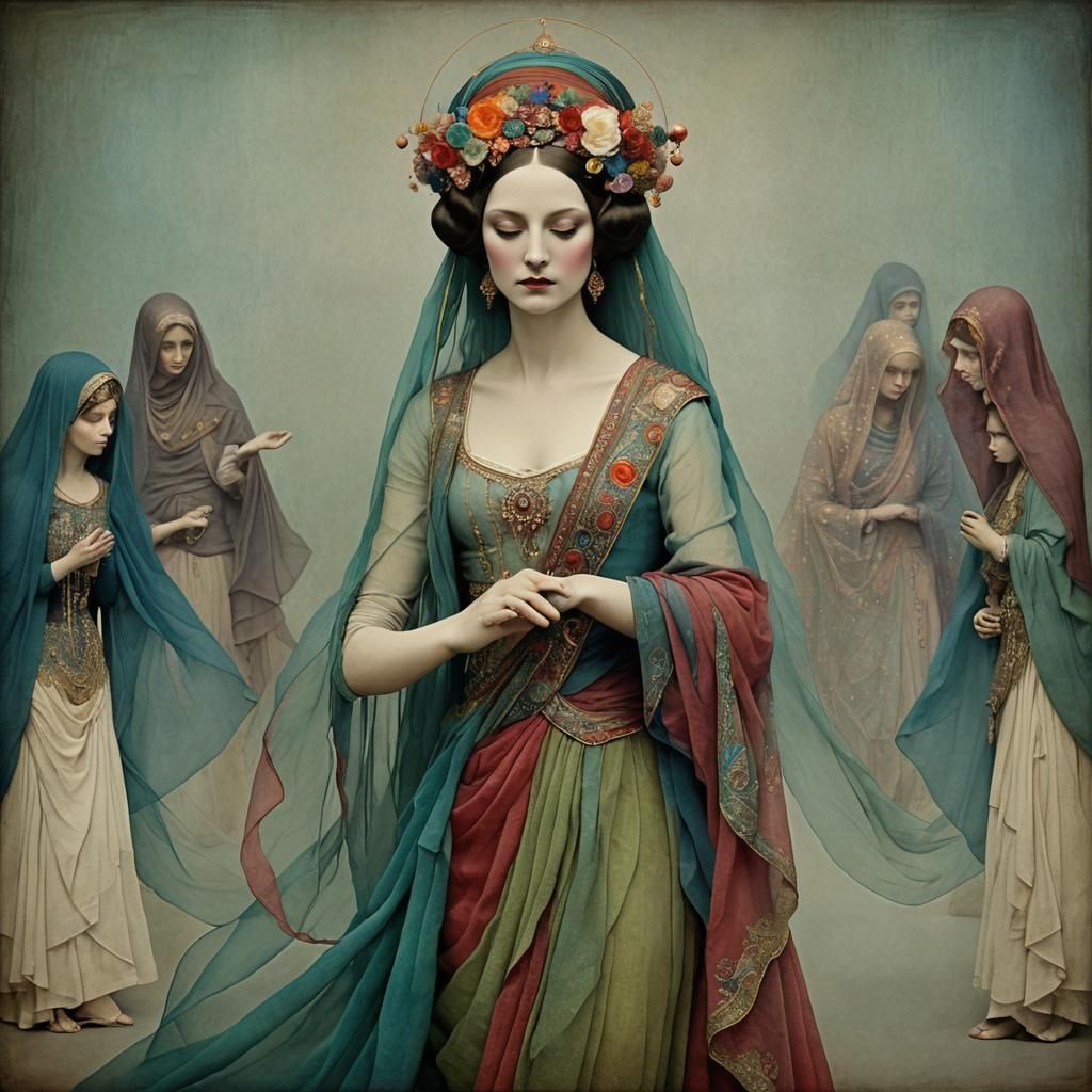 Salome's Dance with Veils, in Welz-Stein Style