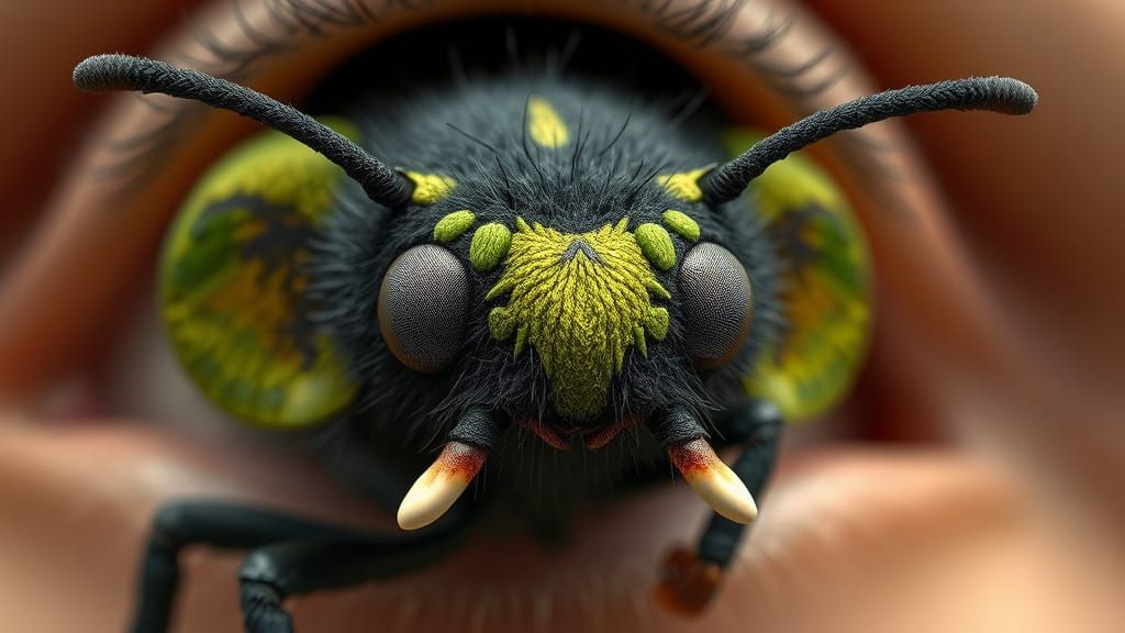 Fuzzy Insect Elephant Hybrid with Galaxy Eyes