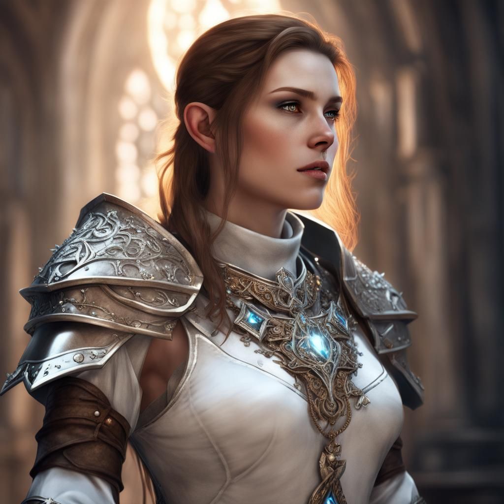 Half-Elf Light Cleric in Heavy Armor