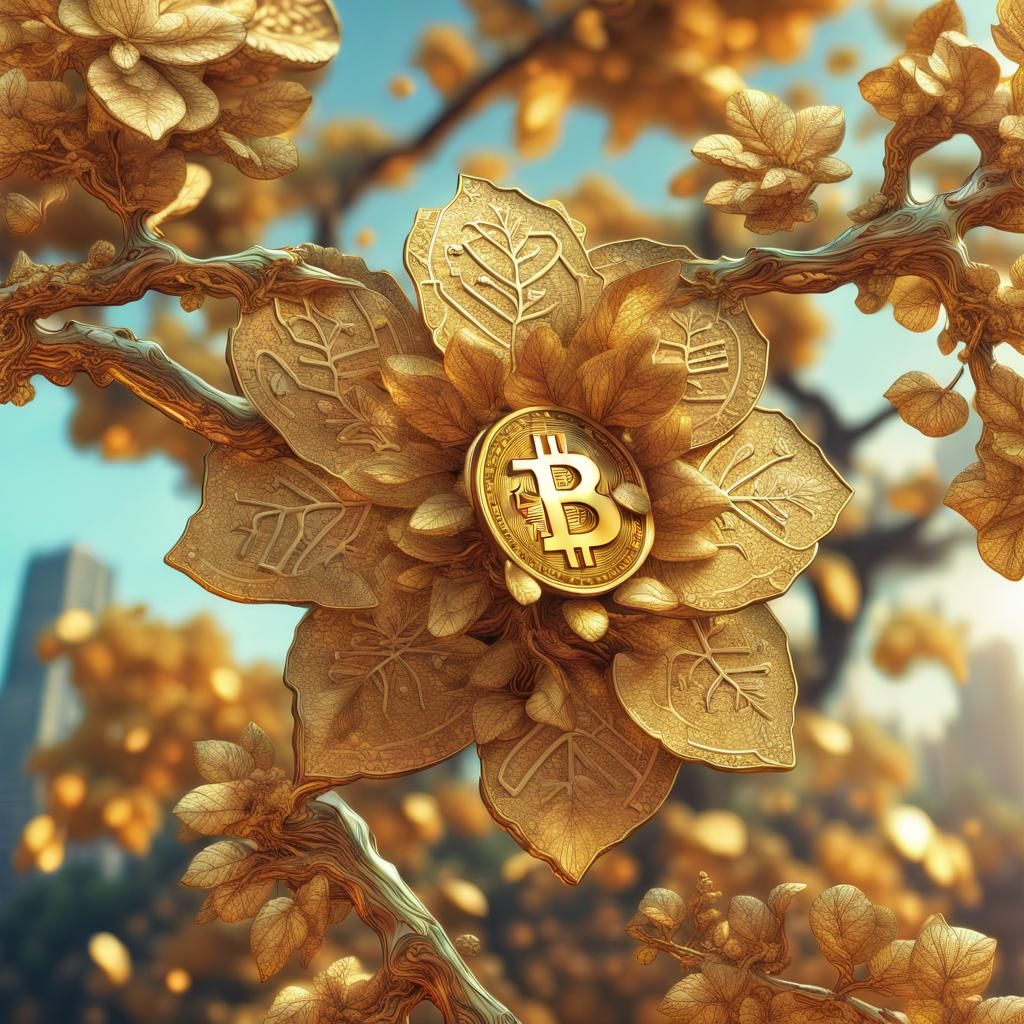 Bitcoins Bloom in a Magical Pixelated Forest