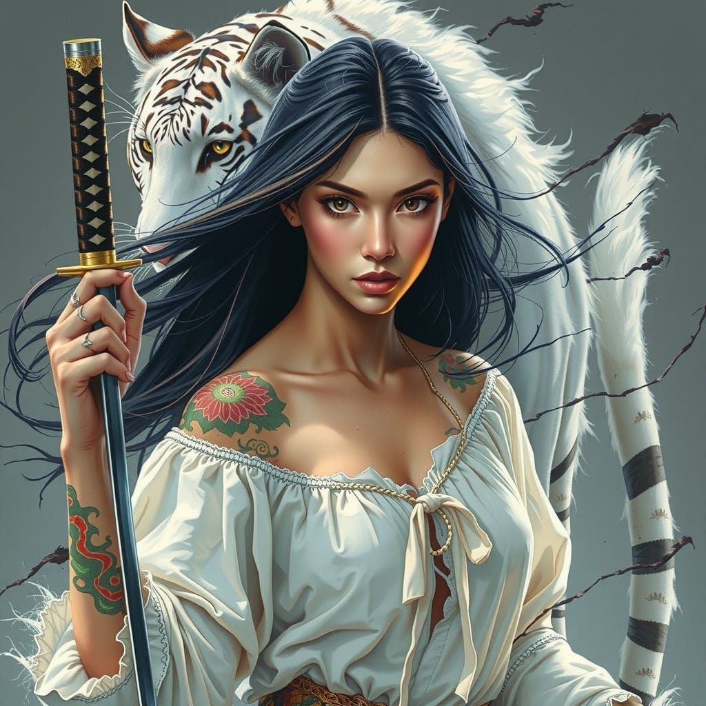 Majestic Tiger Spirit Goddess