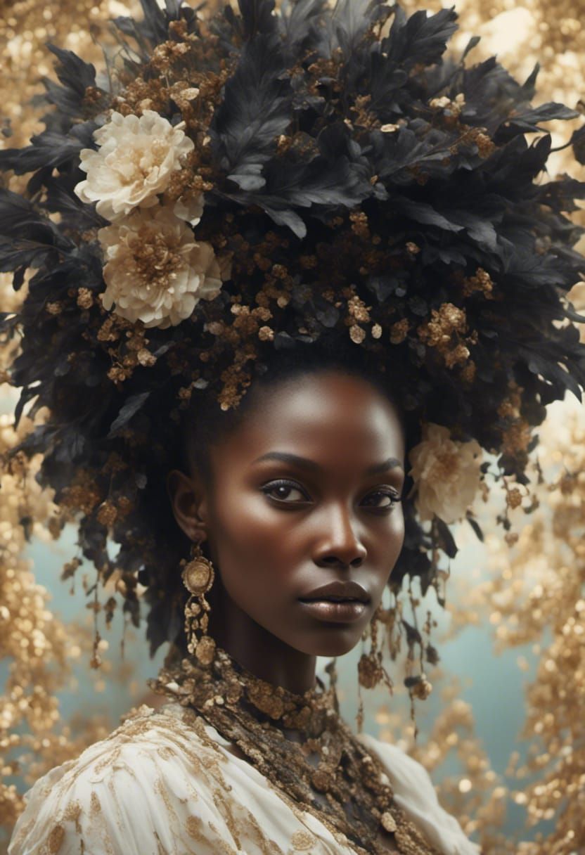 Hyperrealistic Portrait of a Black Woman