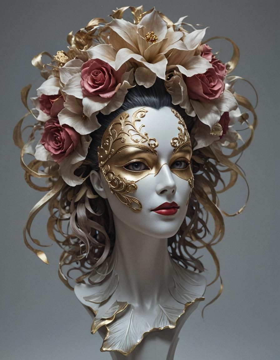 Opera Mask Portrait in Artgerm Style