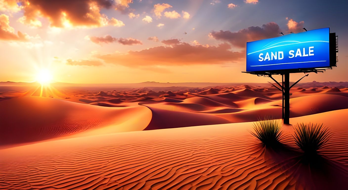 Desert Billboard: Sand For Sale