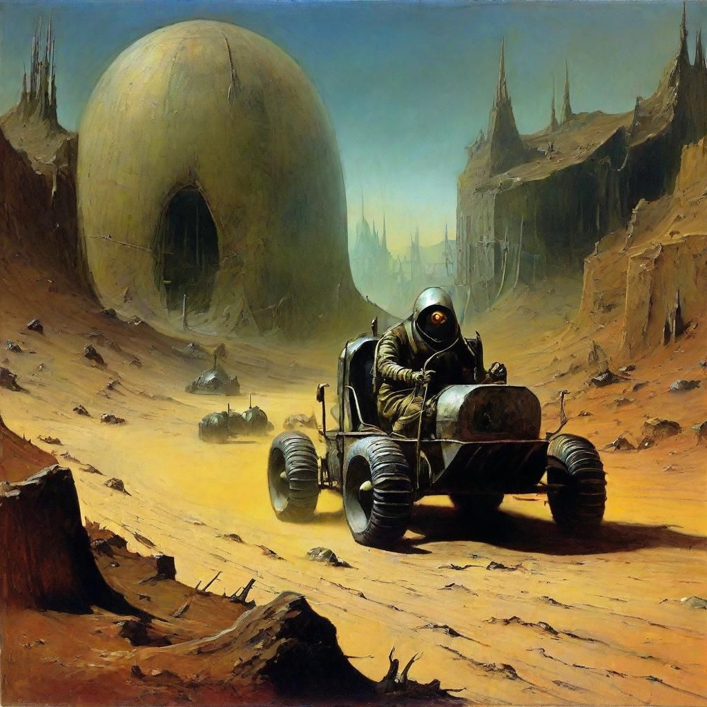 Space Horror on Alien Planet in Grisly Grimdark Style