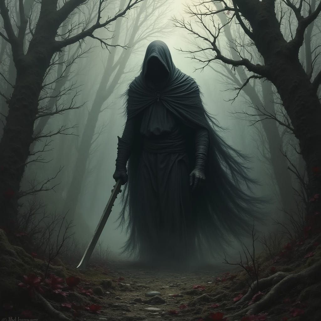 Dark Fantasy Landscape in a Grim and Brutal Aesthetic