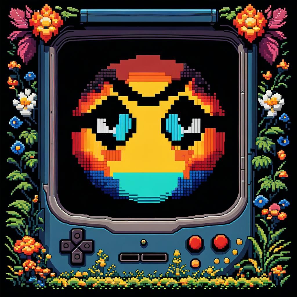 Pixel Art Peekaboo in Retro Game Style