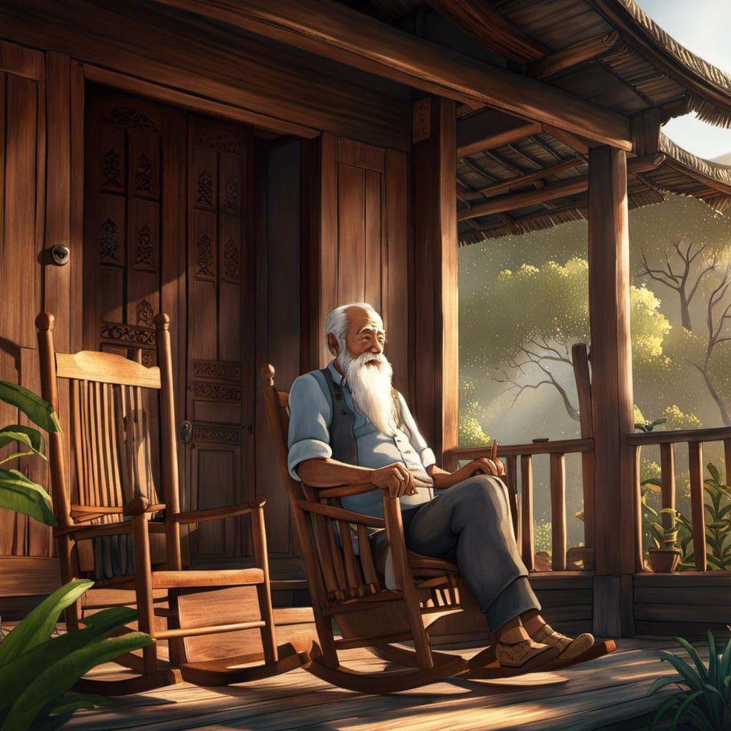 Country Home Portrait in Thai Watercolor Style