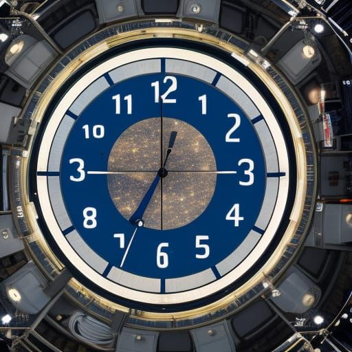 Large Clock in Space: Professional Photography