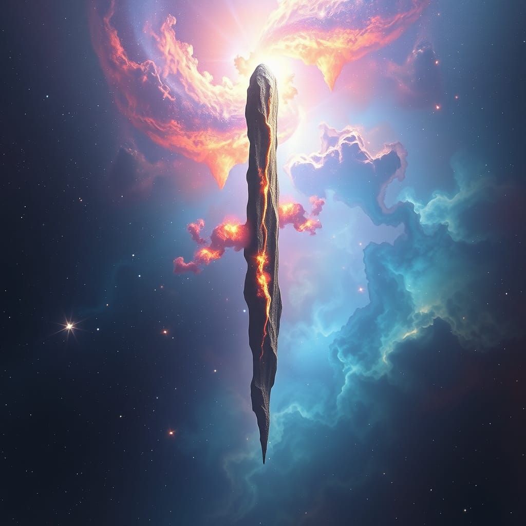 Nebula Entity: Cosmic Astral Holographic Illustration