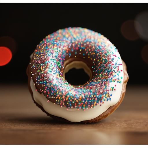 Delicious Chocolate Donut with Sprinkles, Professional Photo