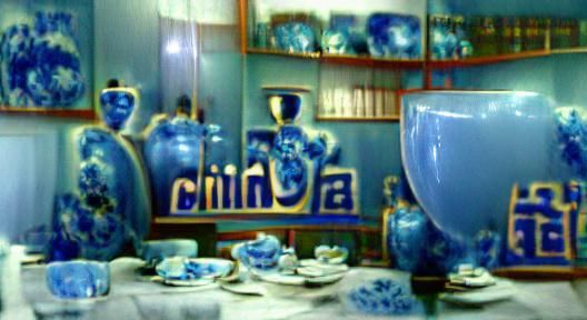 Blue China Still Life