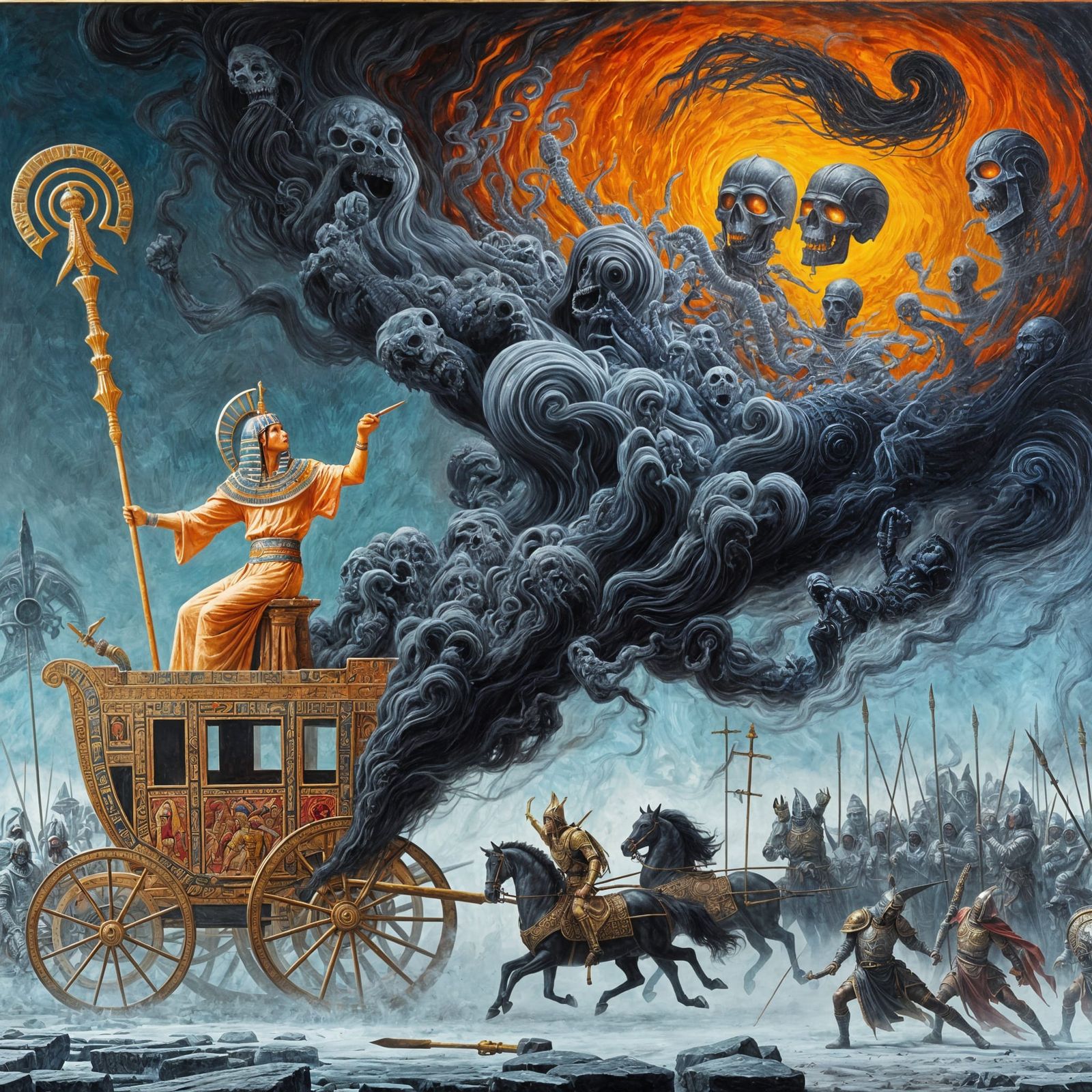 Egyptian Pharaoh Chariot of Dark Descent