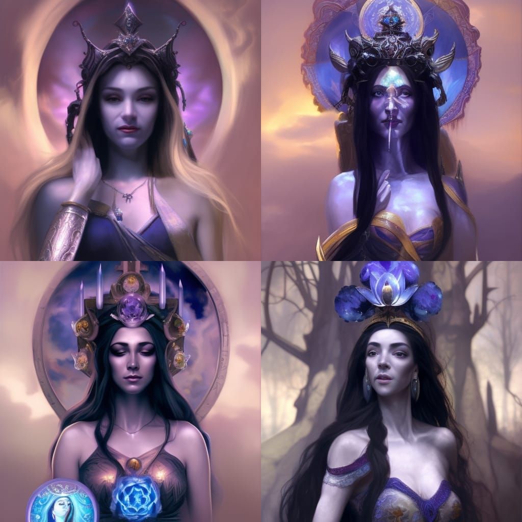 Goddess Portrait with Volumetric Lighting