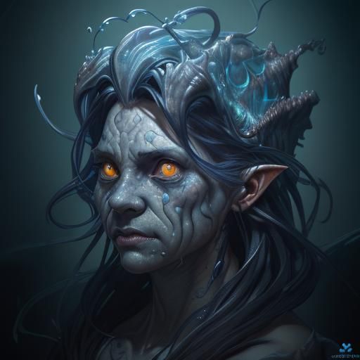 Creepy Deep Sea Angler Fish Portrait