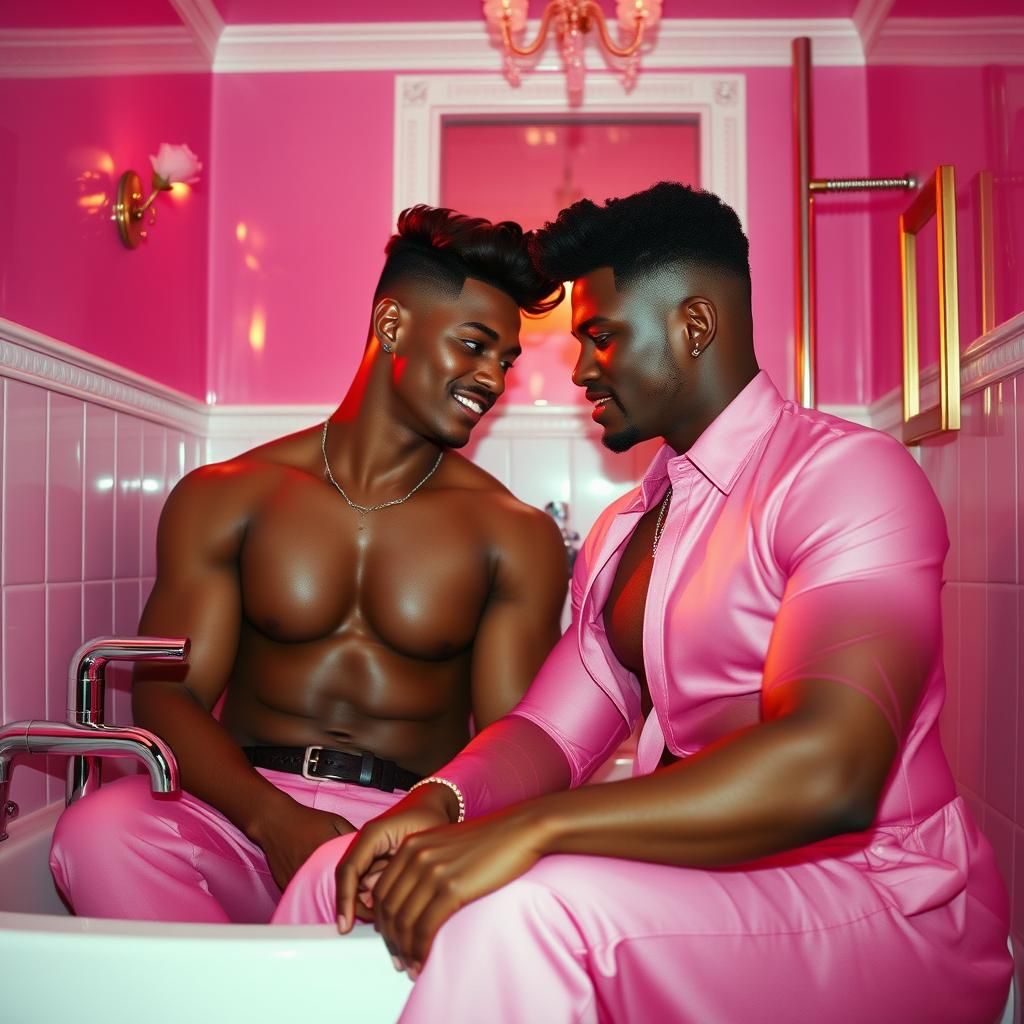 Barbiecore: Two Men in a Pink Dreamhouse