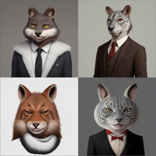 Anthropomorphic Animals Generated by AI