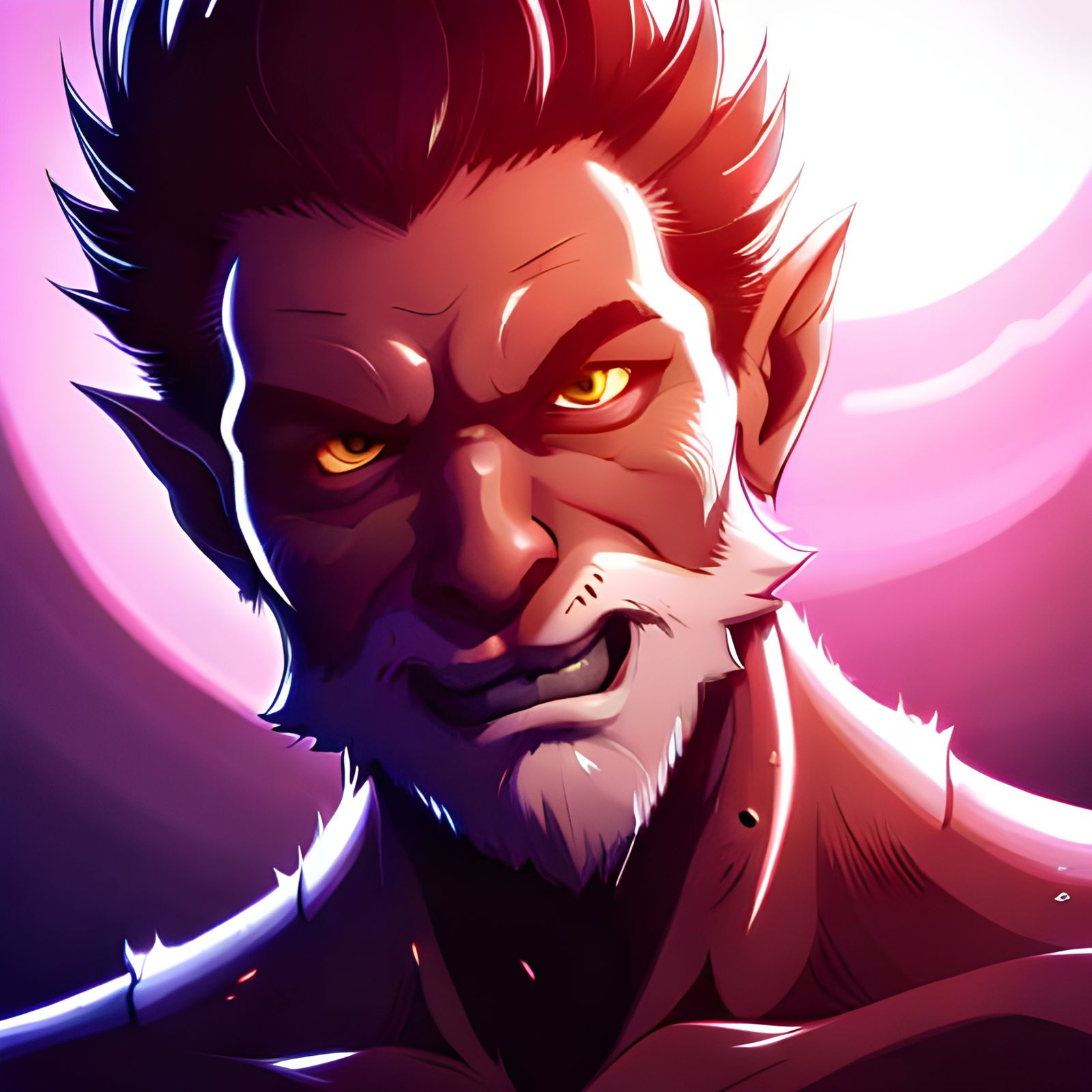 Manga Style Werewolf Man with Intricate Details