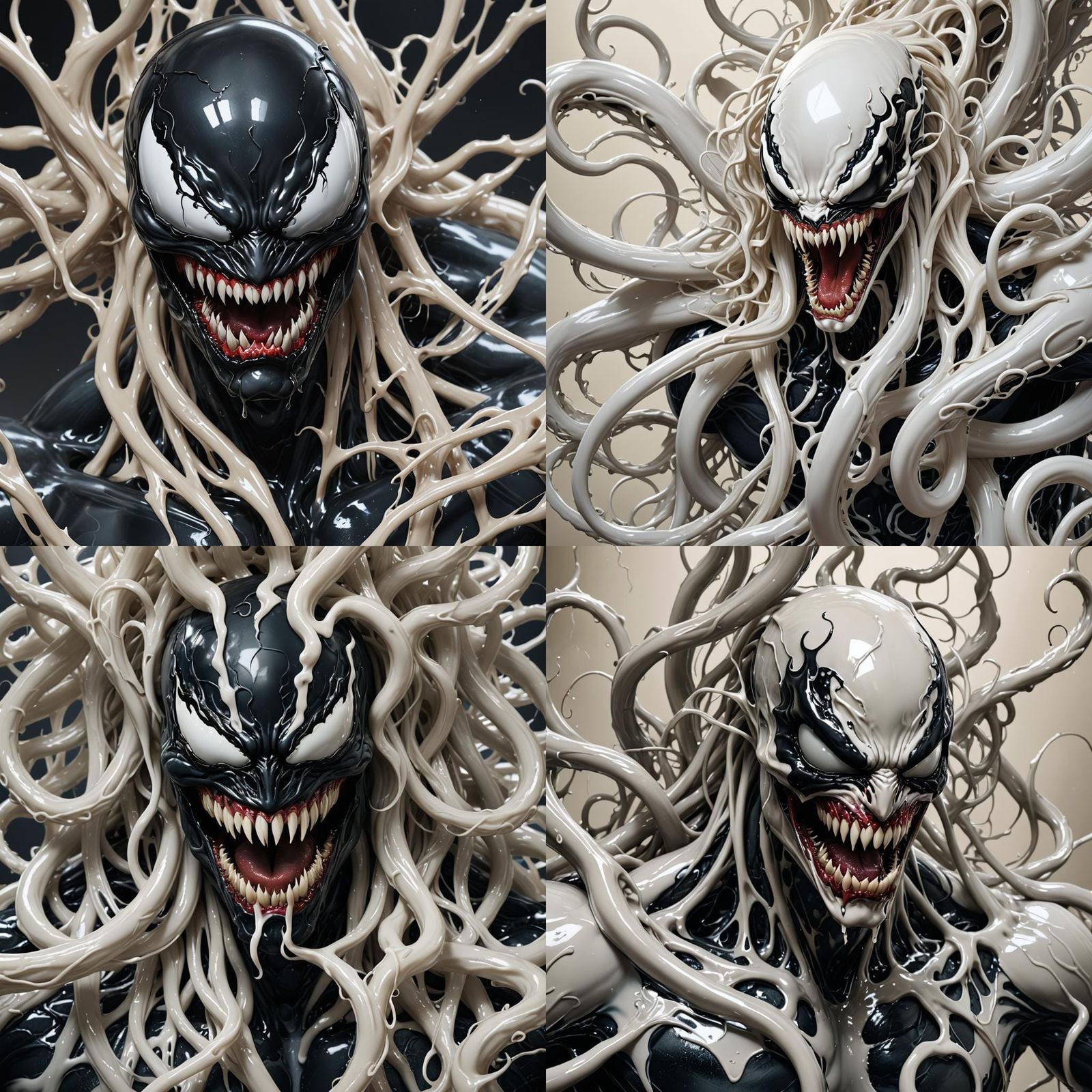 Hyperrealistic Venom Symbiote with Creamy Texture