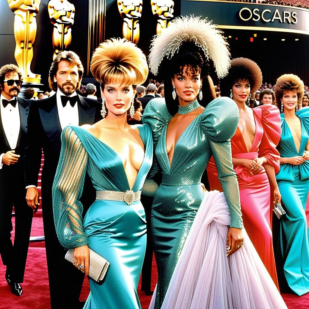 1980s Oscars Red Carpet: Glitz, Glamour, and Gaudy Fashion