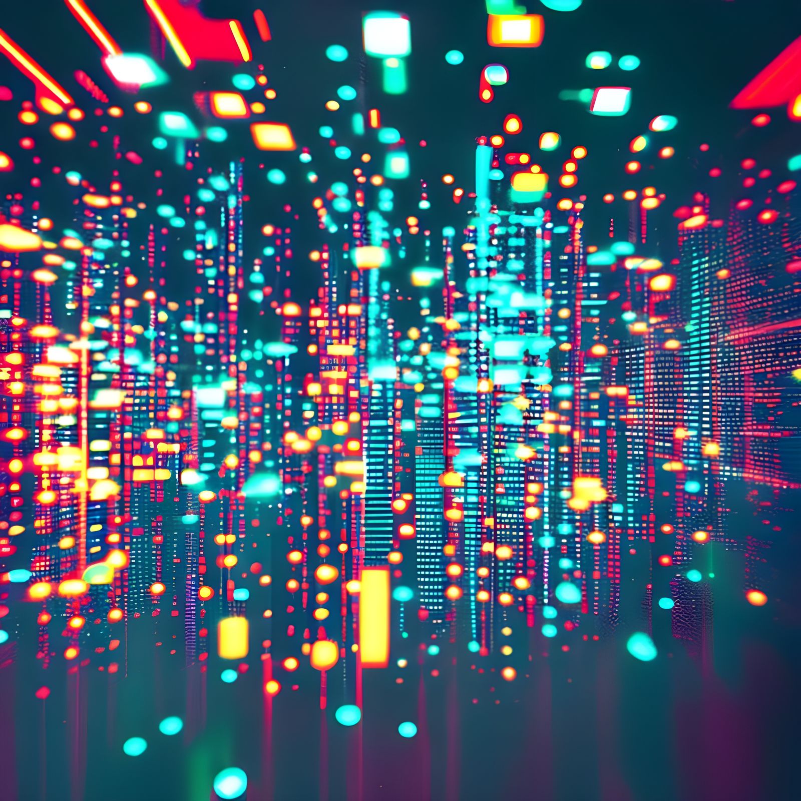 Retro Futuristic Supercomputer in Photorealistic Lomography