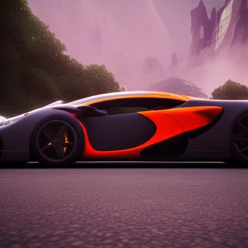 Detailed Matte Painting of a Supercar