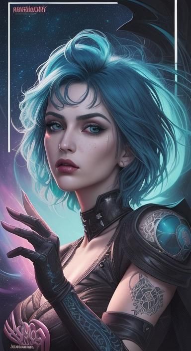 Cyberpunk Crowd in Rainy Alley at Night