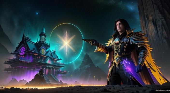 Cosmic Starscape in Game Cinematic Style