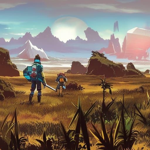 No Man's Sky Inspired Anime Key Visual