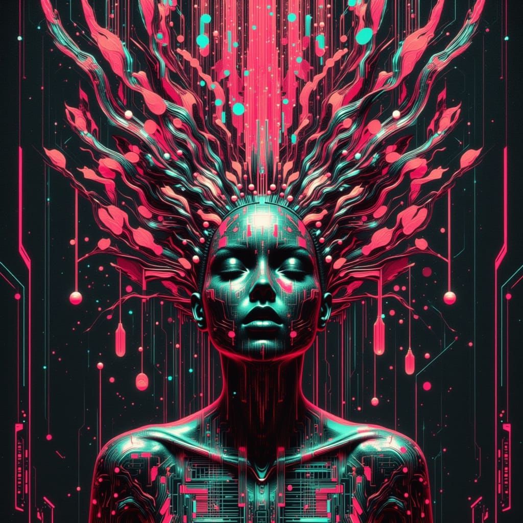 Cyberpunk Dreamscape in Neon Lights