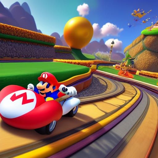 Fantastical Mario Kart 13 Concept Art