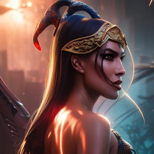 Angry Blonde Woman in Bikini: Hyperrealistic Comic Art