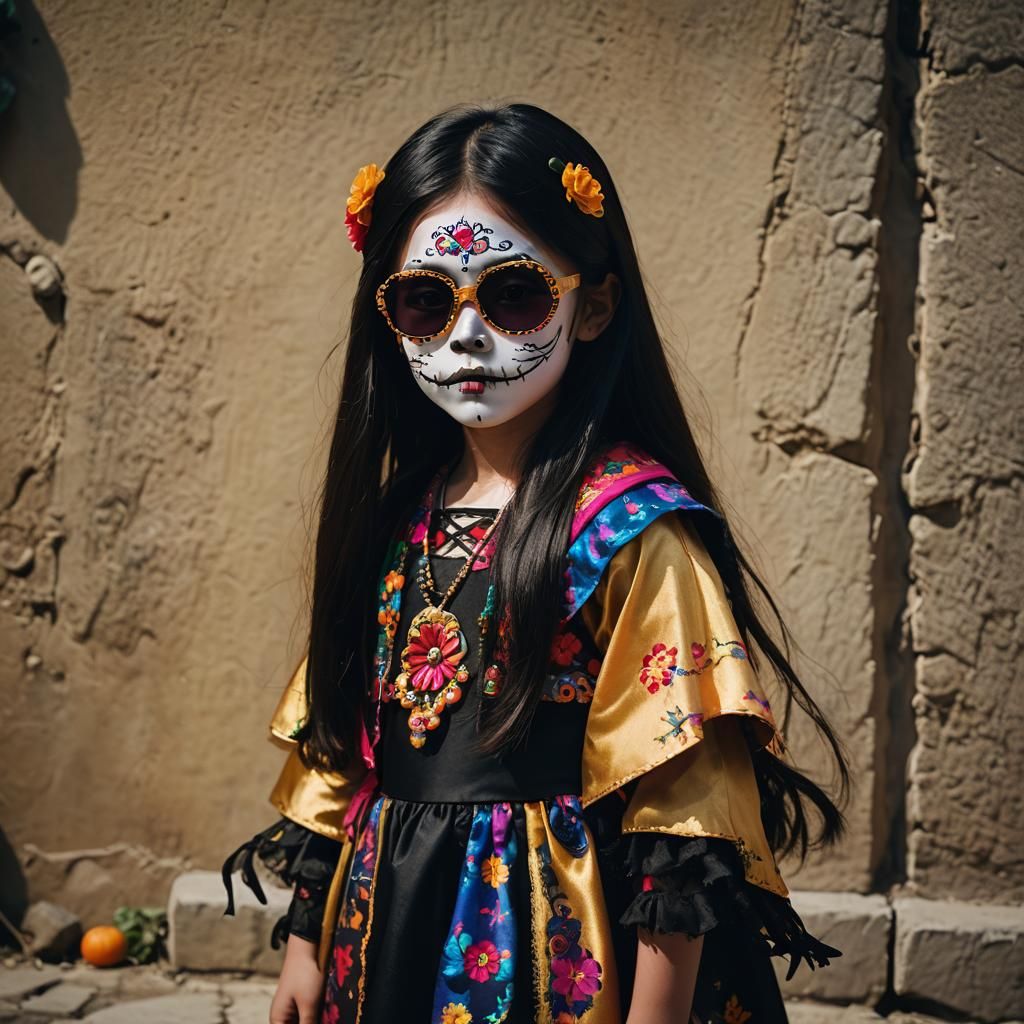 Korean Girl as Catrina: Cinematic Portrait