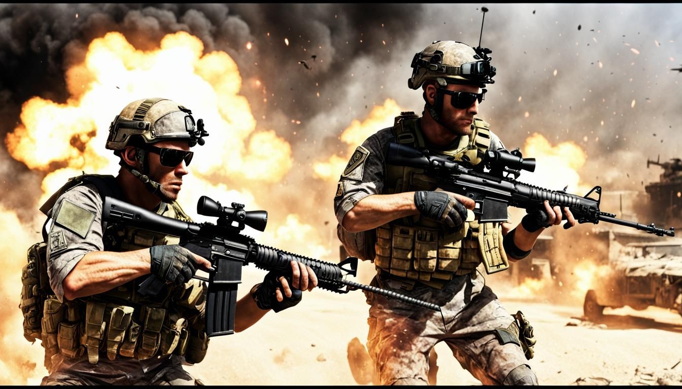 Intense Vision of Modern Warfare