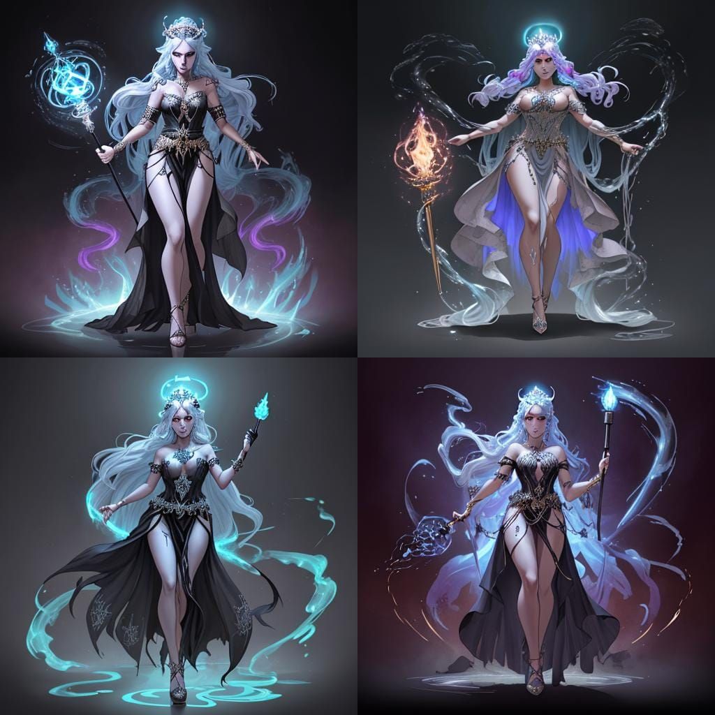 Hekate, Goddess of Magic in Shimmery Cloud