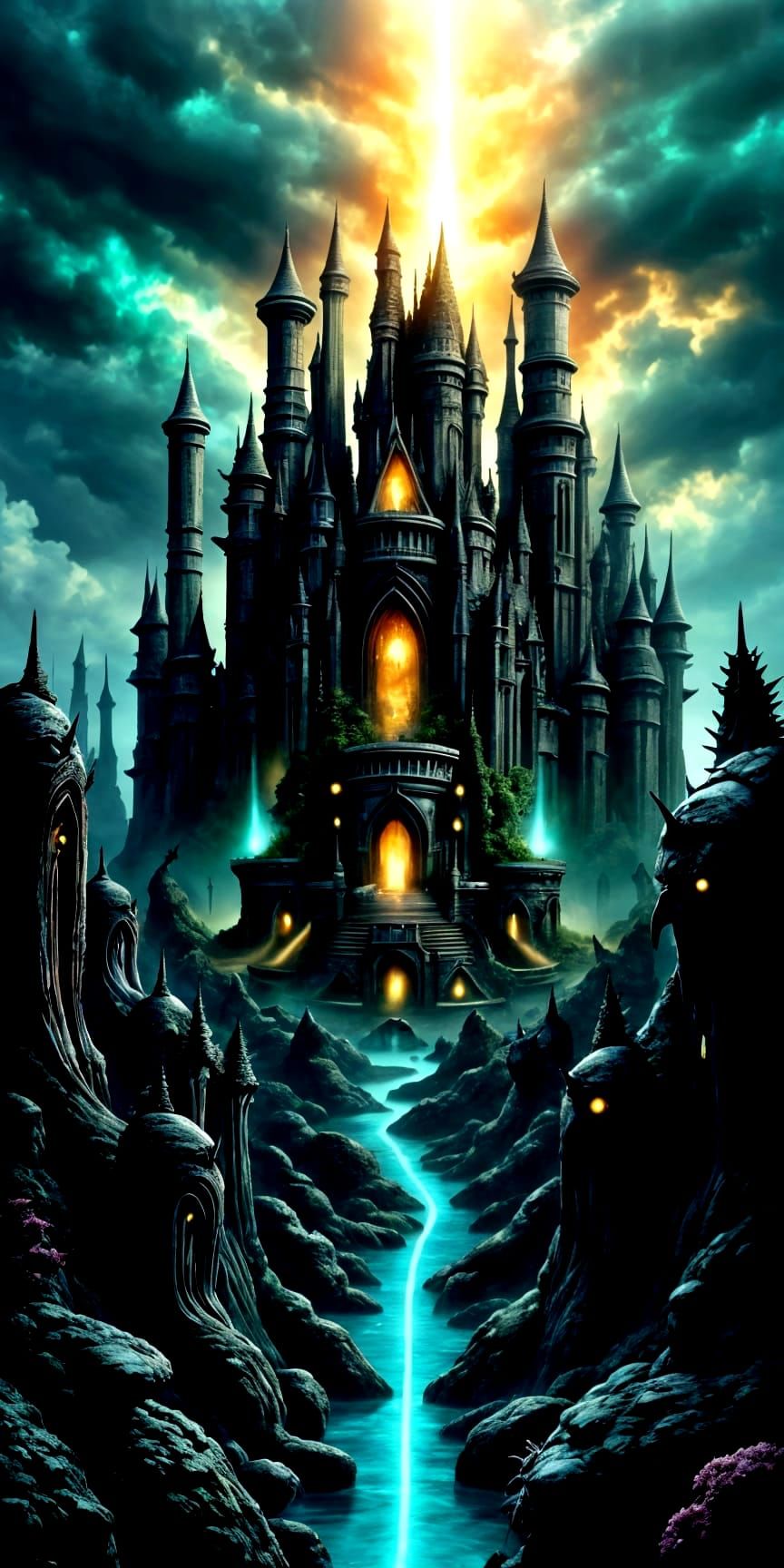 <lora:MythosFluxV0001:1.0> fantasy fairy castle